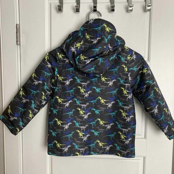 EEUC Like New Elements Fleece Lined Dinosaur Print Jacket size 5 - Picture 2 of 3